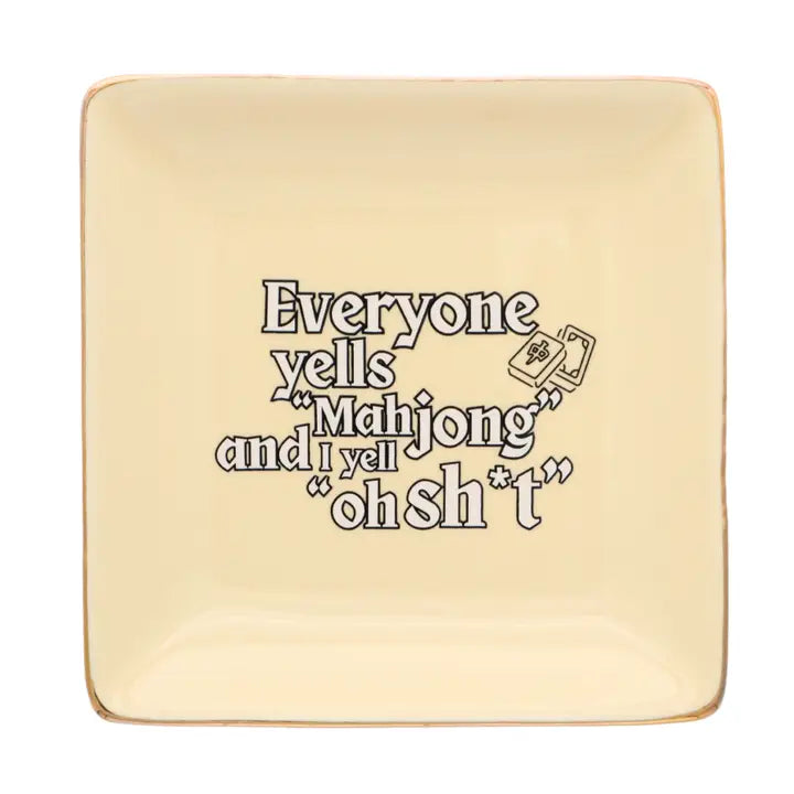 Everyone Yell Mahjong Trinket Tray