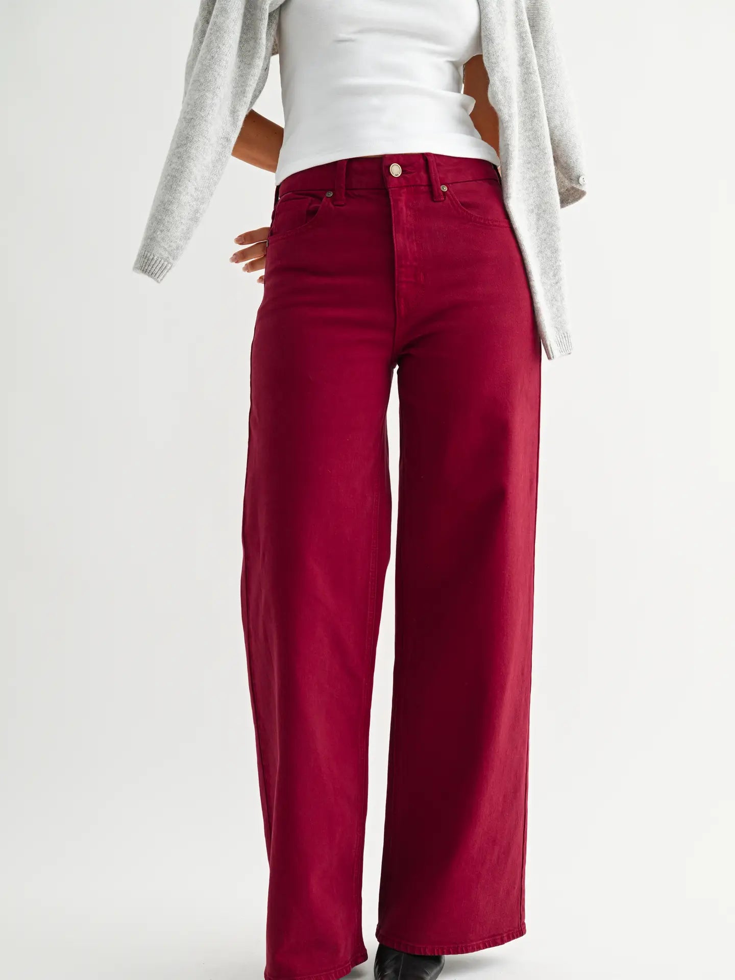 Cherry Palazzo Wide Leg Jeans