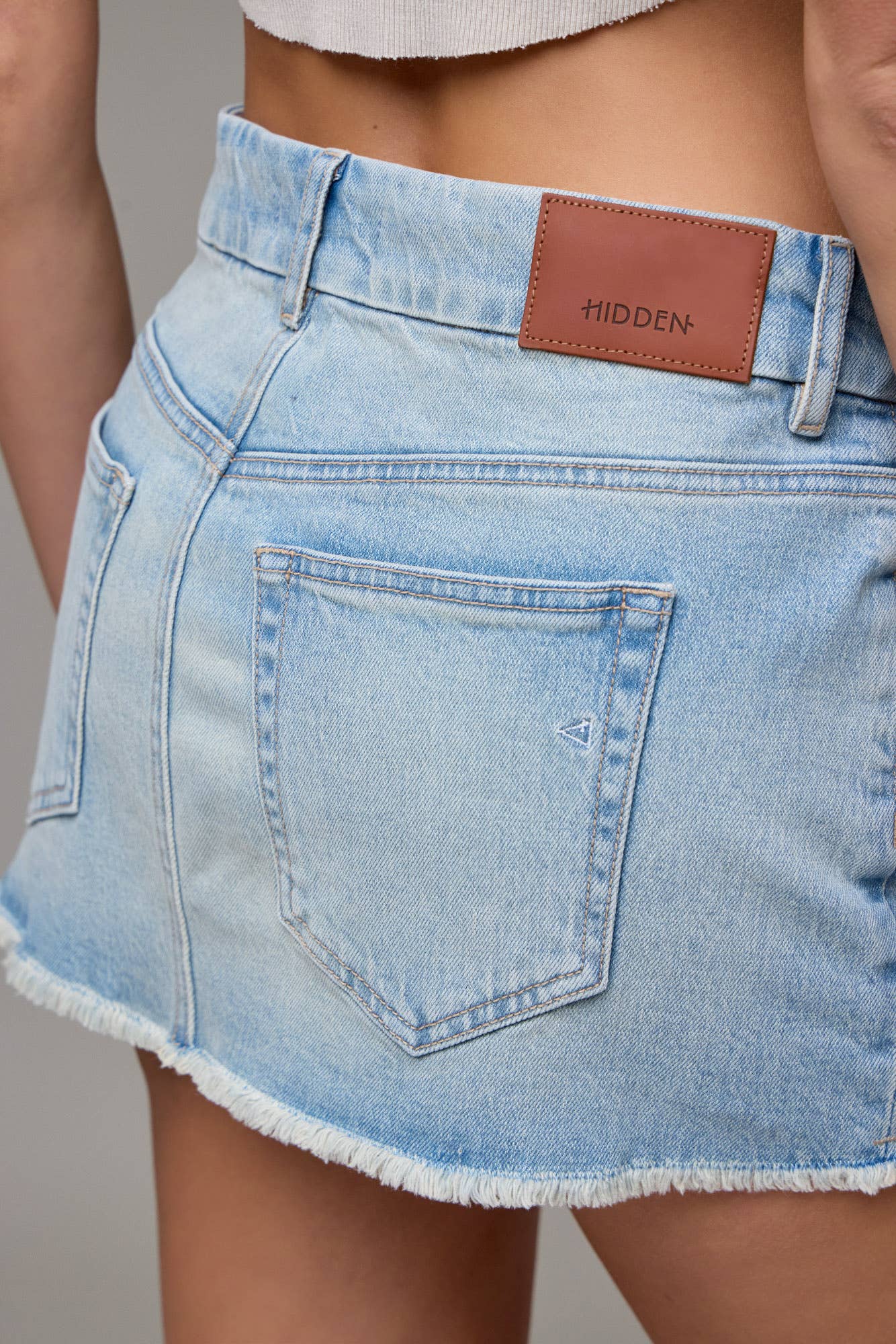 Light Wash Clean Micro Mini Skirt