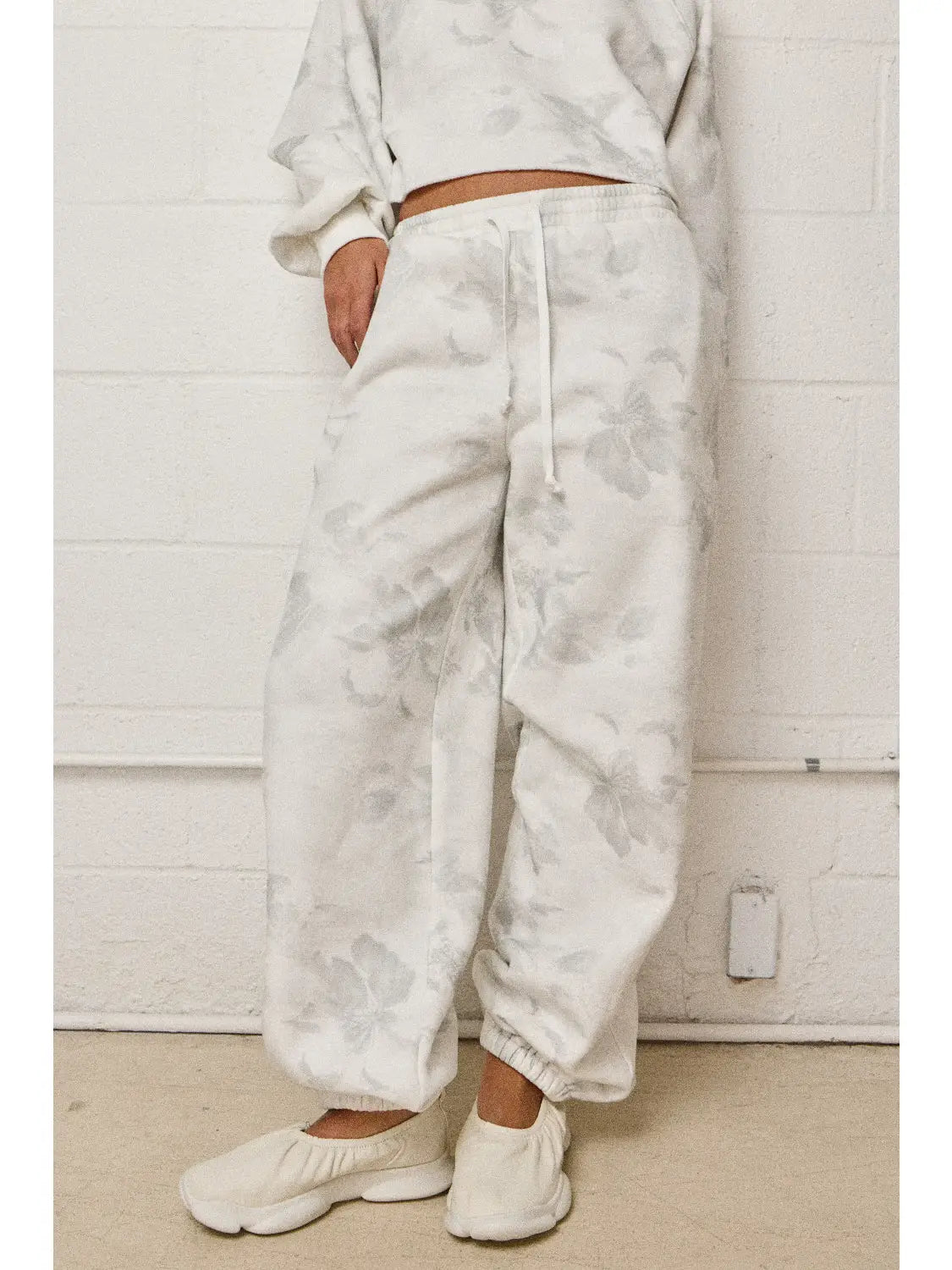 Cloudy Days Floral Joggers