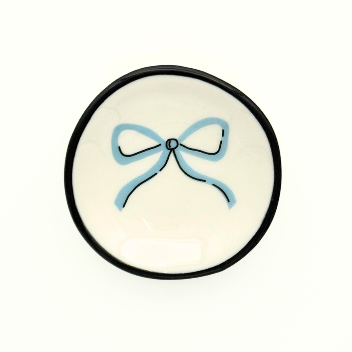 Blue Bow Ring Dish