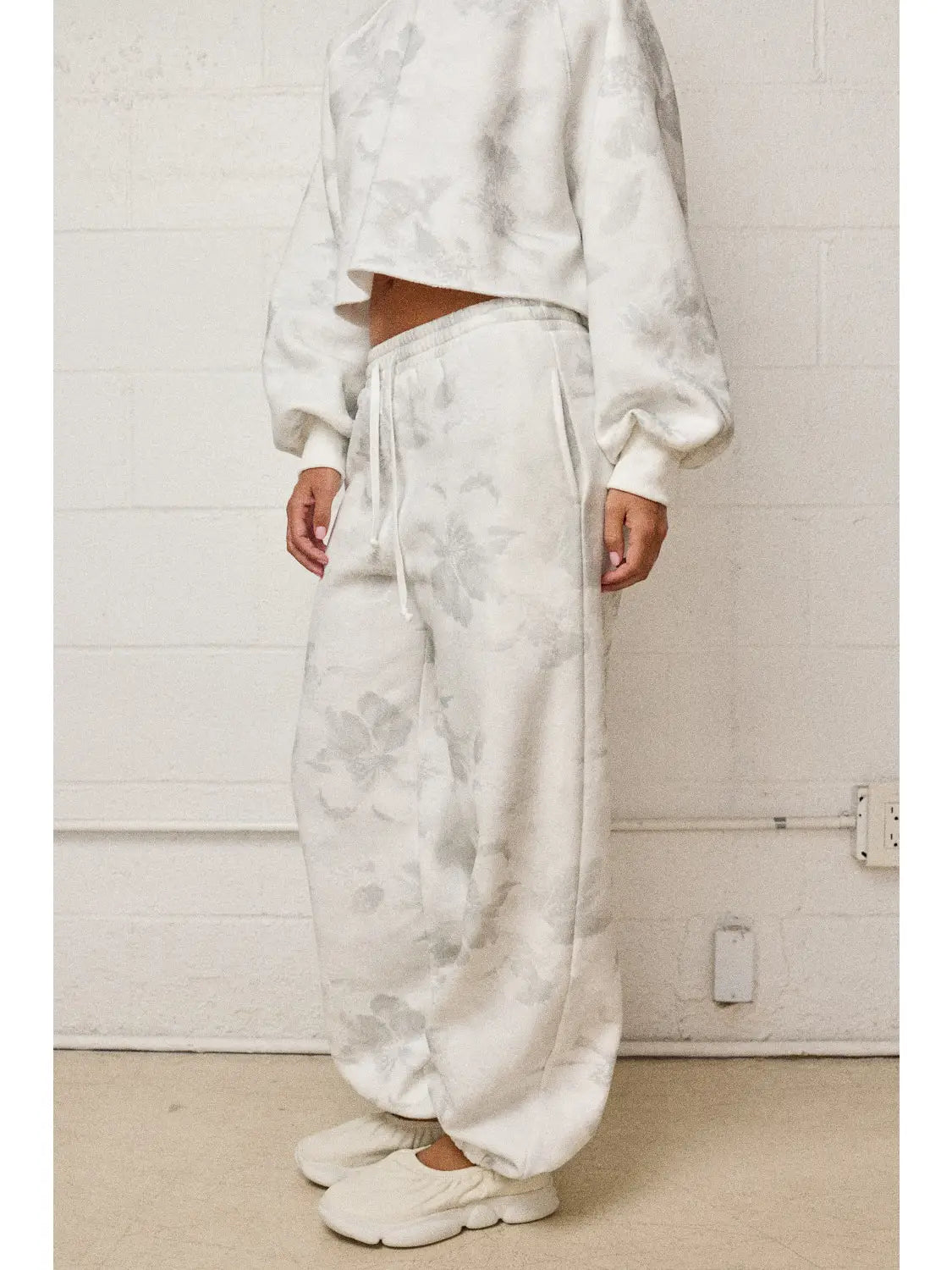 Cloudy Days Floral Joggers