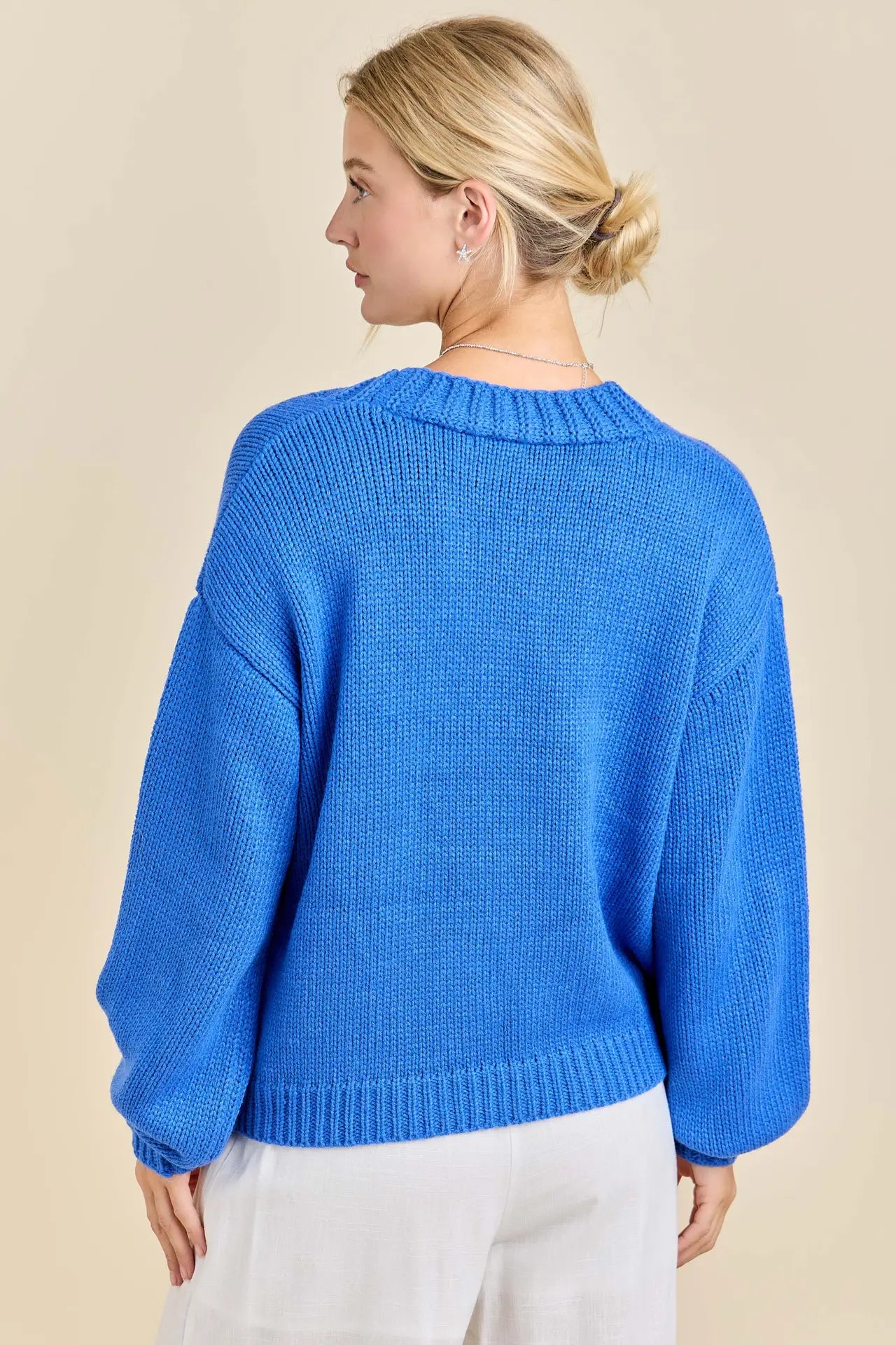 Chunky Knit Button-Up Cardigan