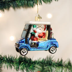 Glass Santa Ornaments