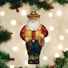 Glass Santa Ornaments
