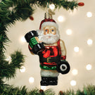 Glass Santa Ornaments