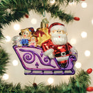 Glass Santa Ornaments