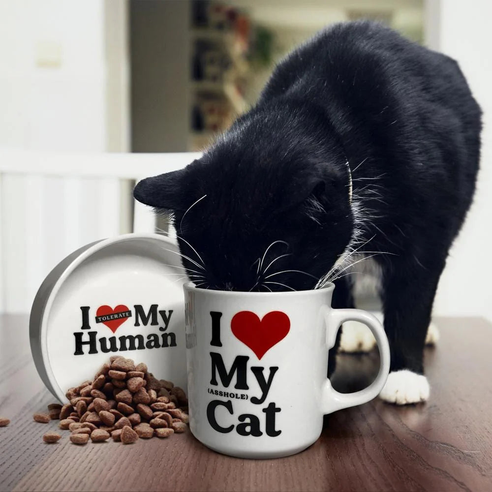 Howligans Mug & Cat Bowl Set