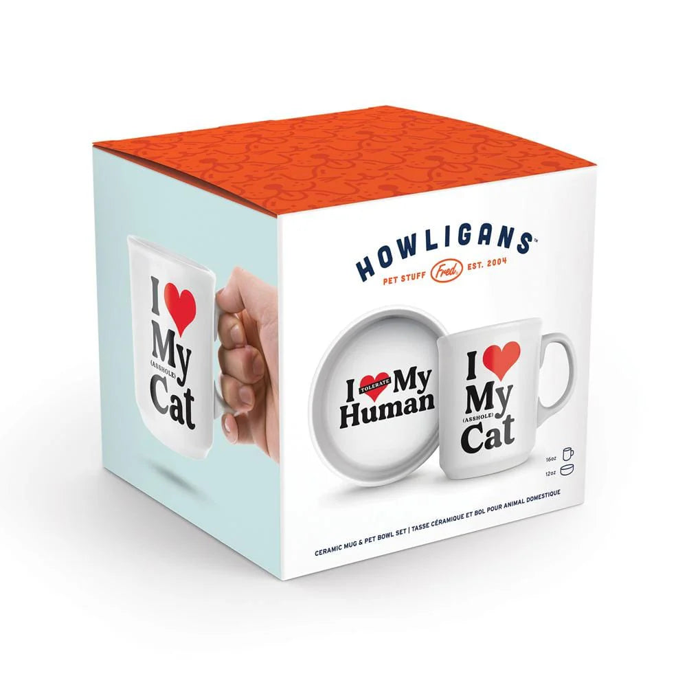 Howligans Mug & Cat Bowl Set
