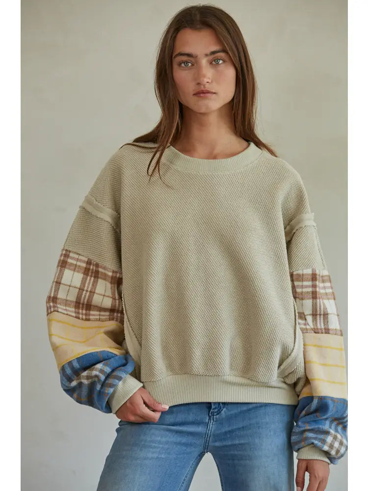 Urban Pattern Sleeves Top