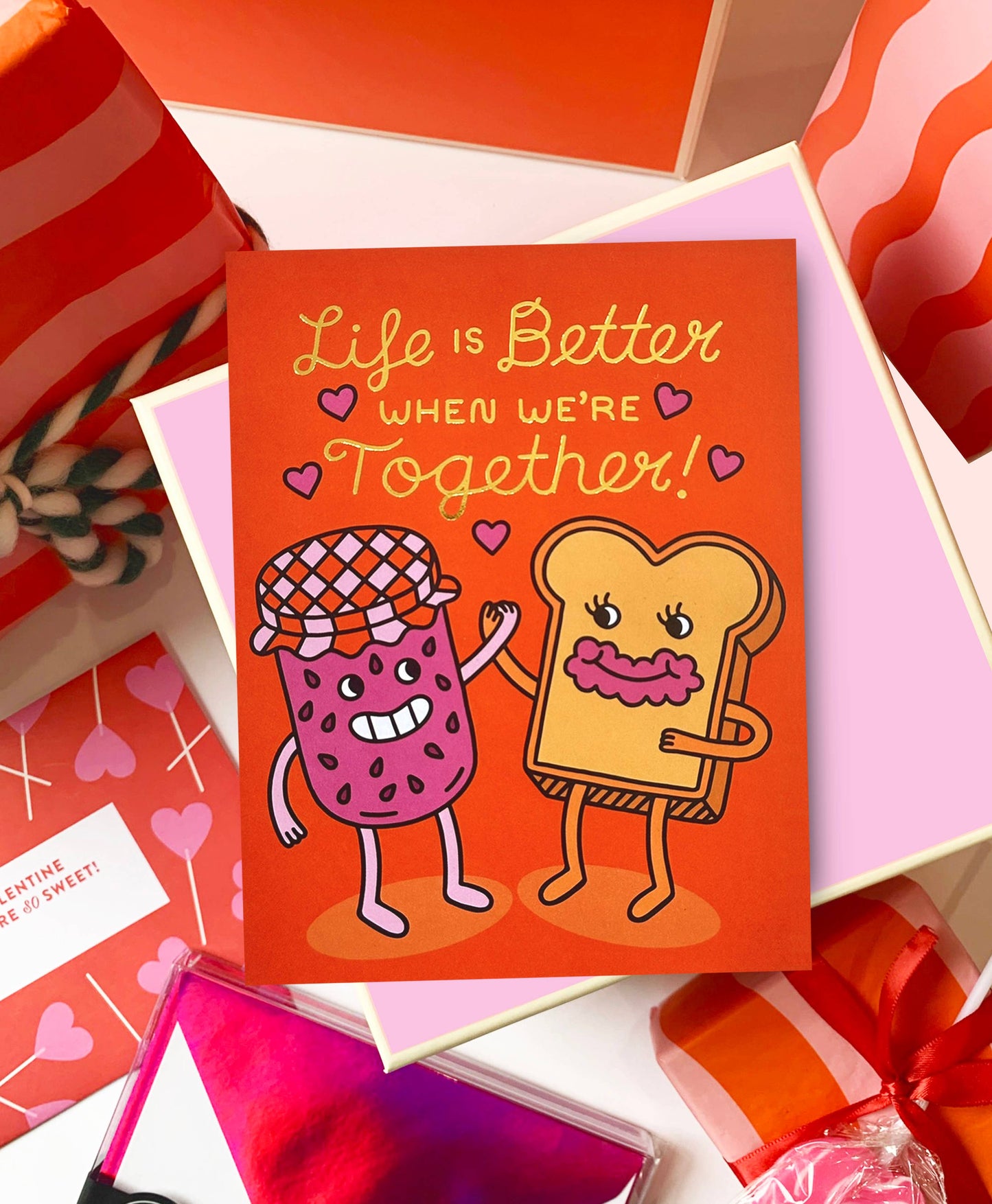 Life Is Better Toast & Jam Love Card