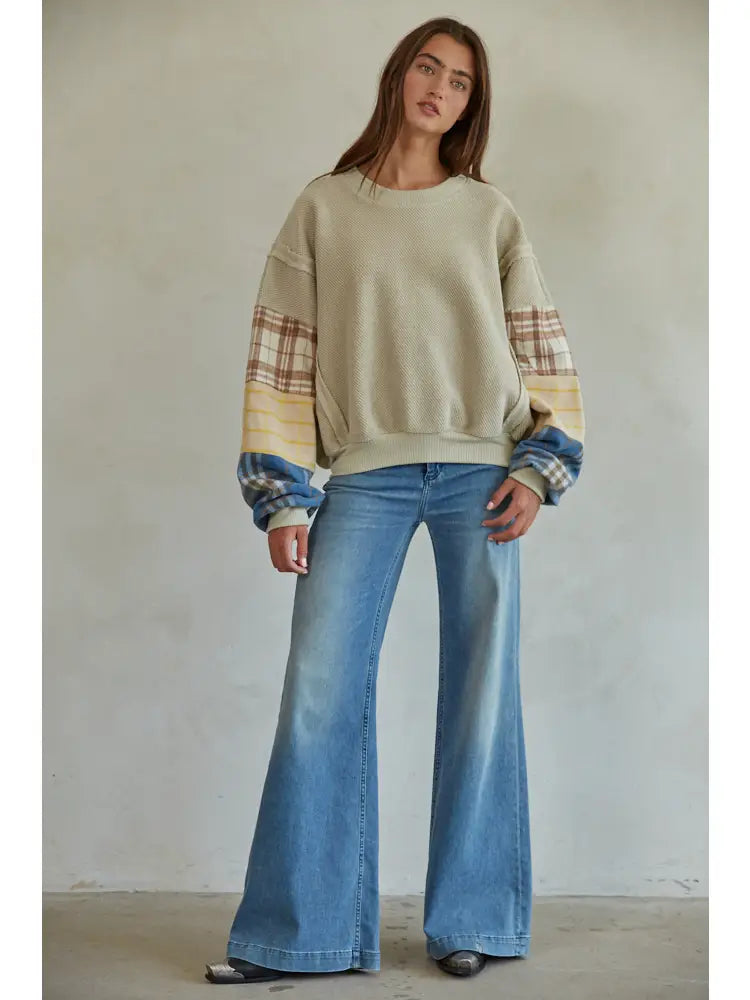 Urban Pattern Sleeves Top