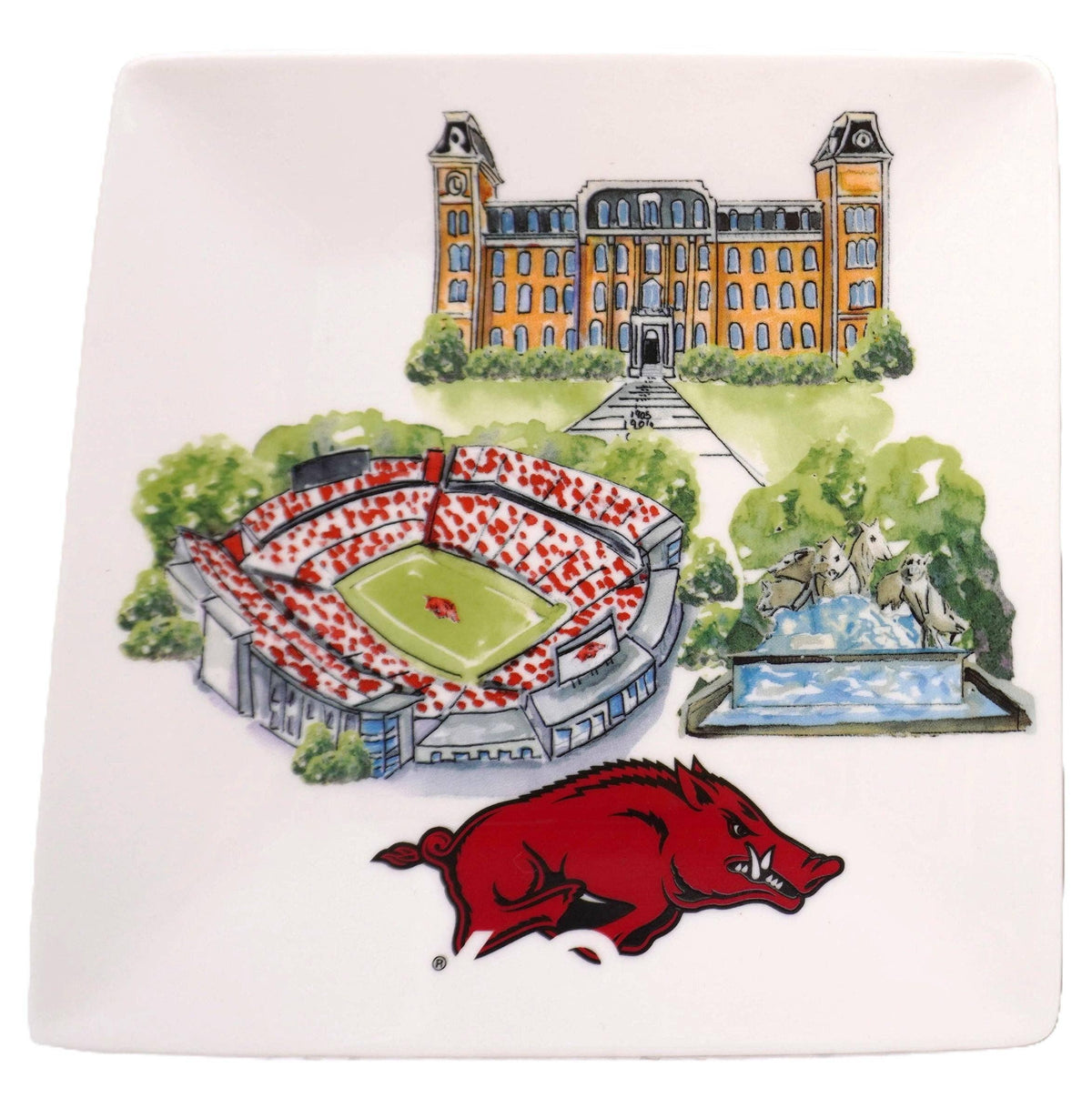 Arkansas Landmark Ceramic Trinket Tray