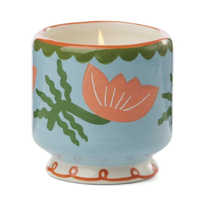 Hand painted 8oz Ceramic Candle