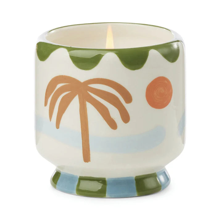 Hand painted 8oz Ceramic Candle