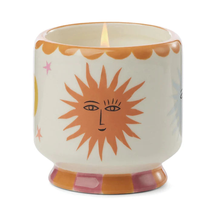 Hand painted 8oz Ceramic Candle