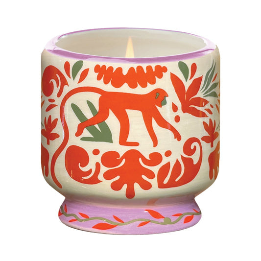 Hand painted 8oz Ceramic Candle