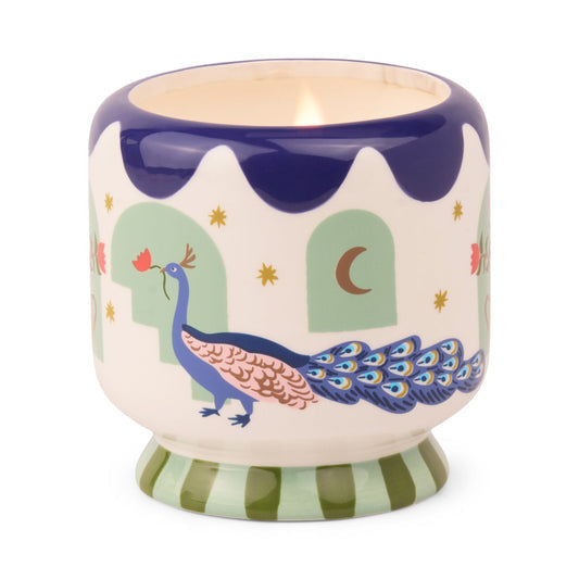 Hand painted 8oz Ceramic Candle
