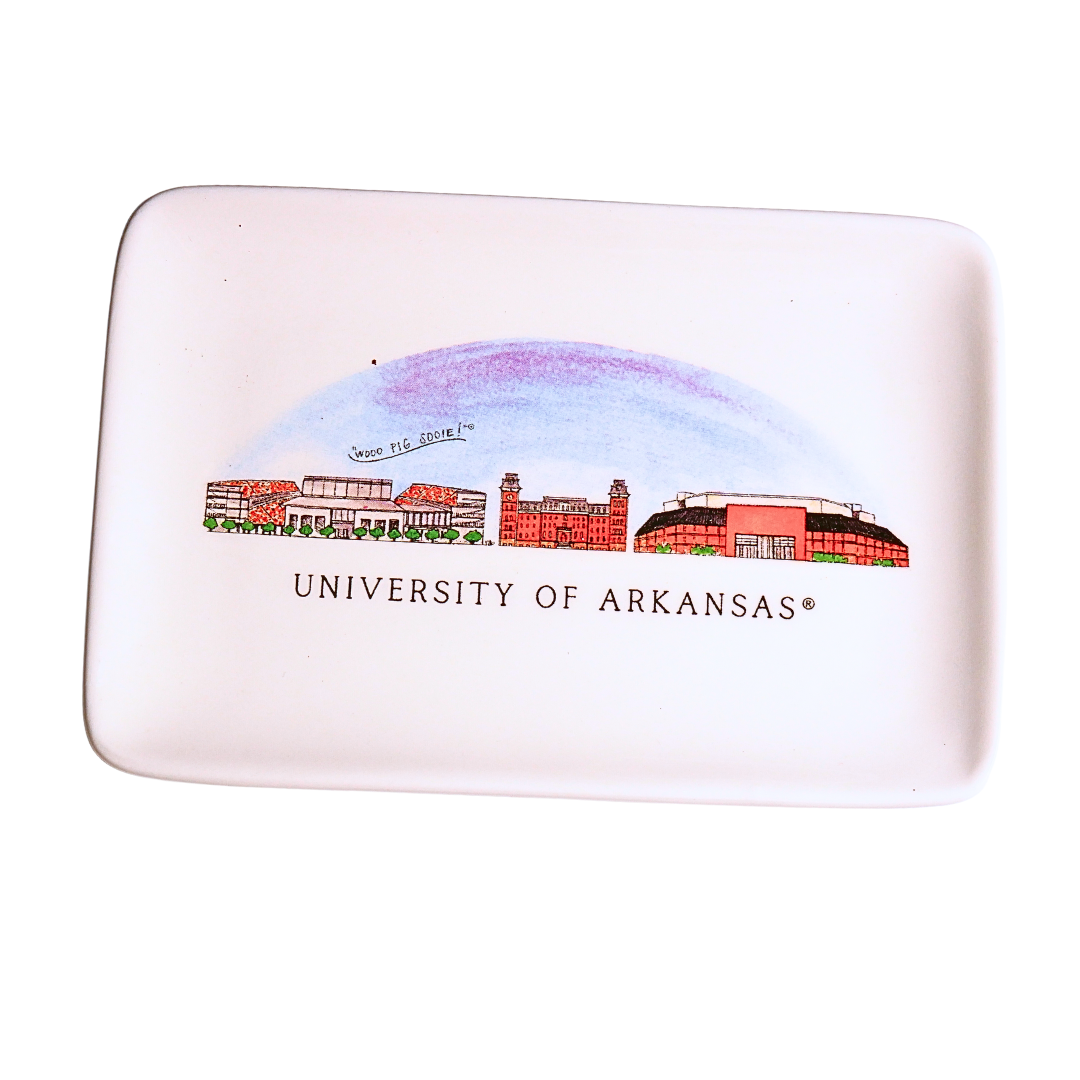 Arkansas Skyline Ceramic Trinket Tray