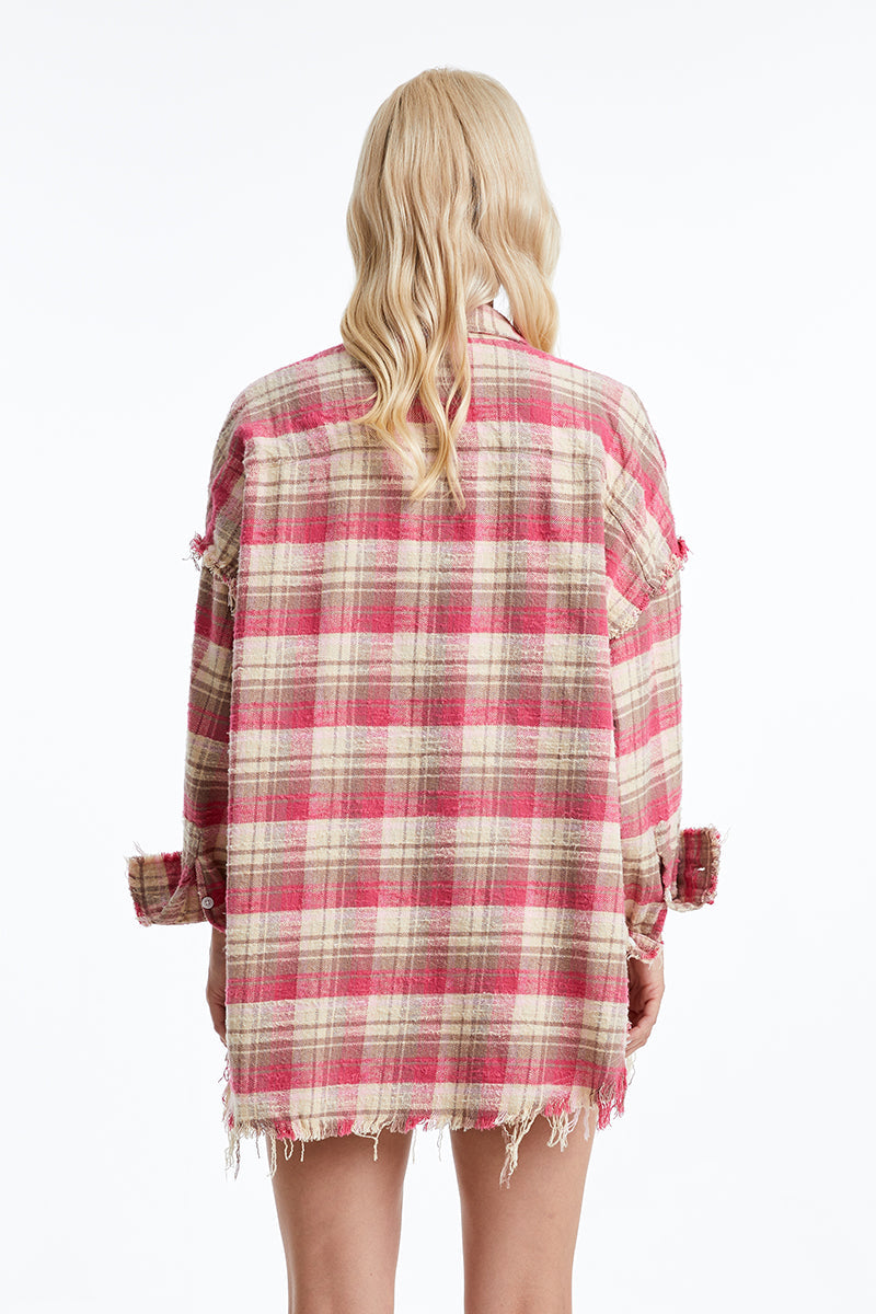 Women's Ragged Long Sleeve Loose Shirt