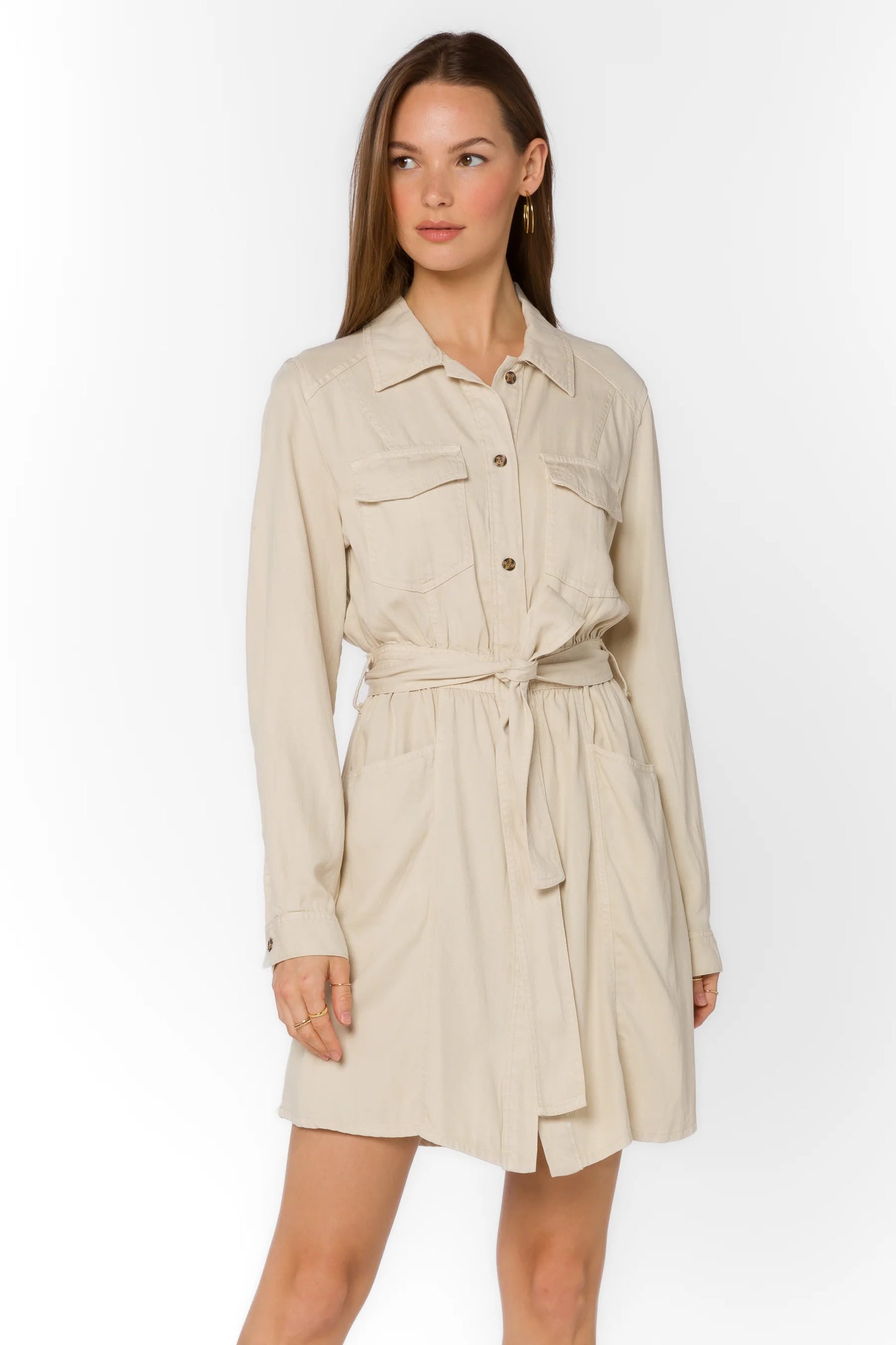 Deena Button Dress