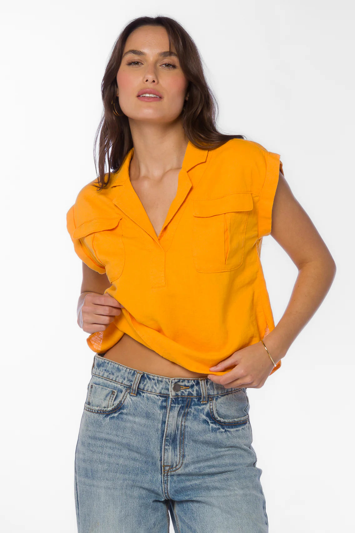 Gavin Short Cuffed Sleeve Top