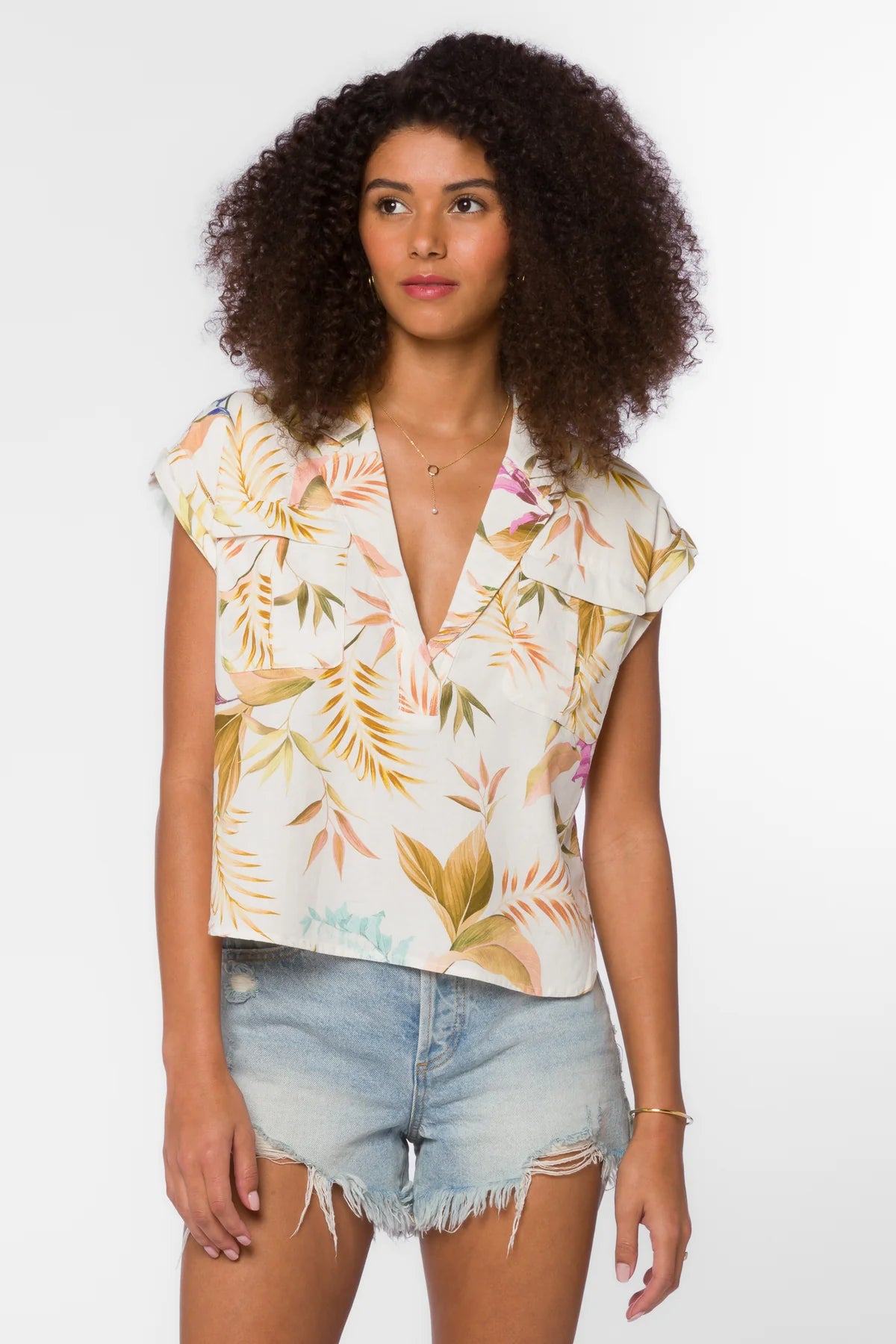 Gavin Short Cuffed Sleeve Top
