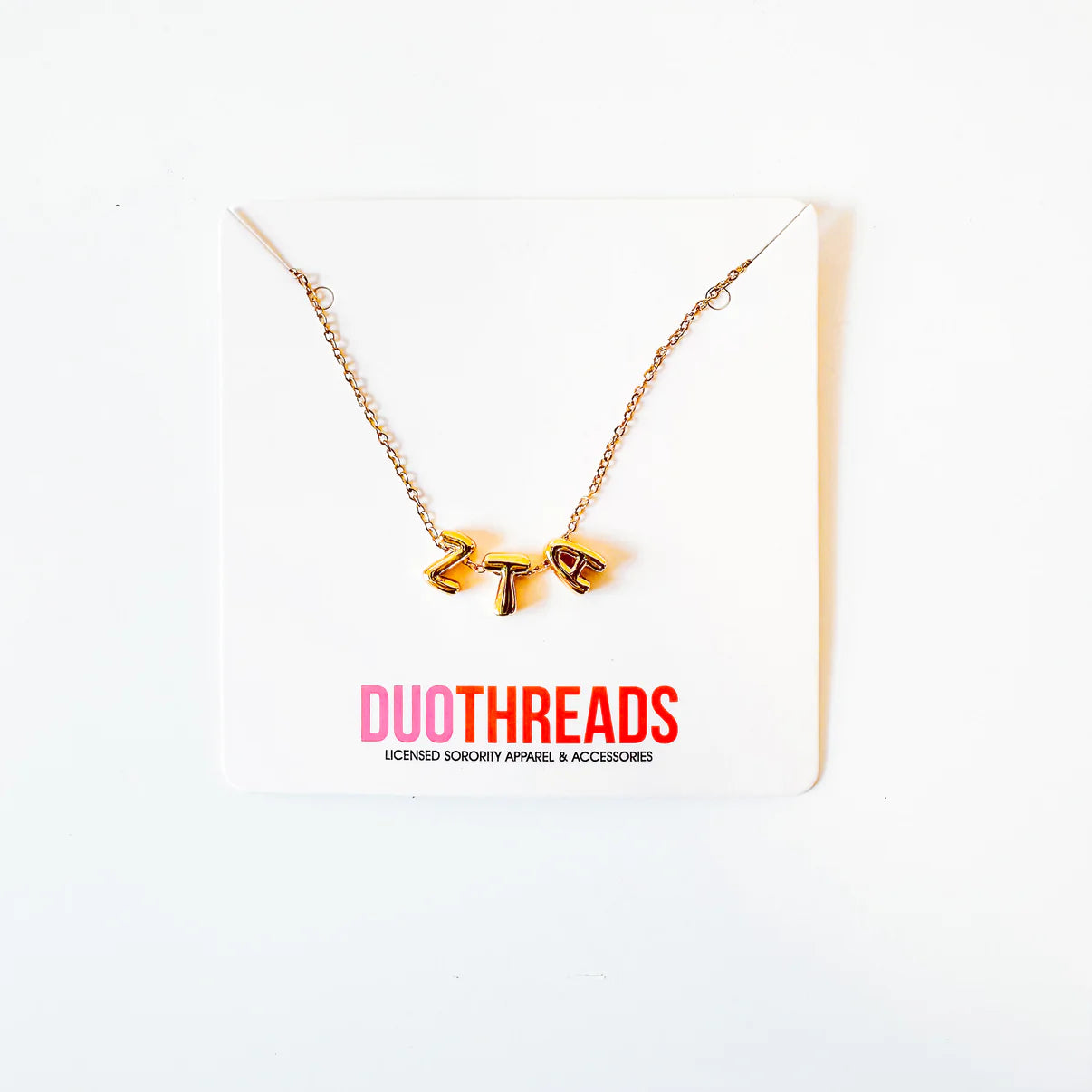 Greek Bubble Letter Necklace