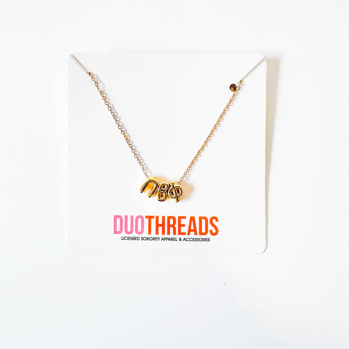 Greek Bubble Letter Necklace