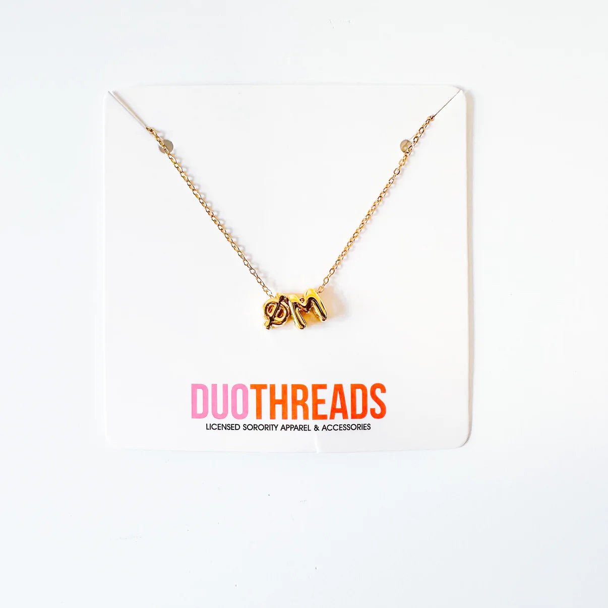 Greek Bubble Letter Necklace