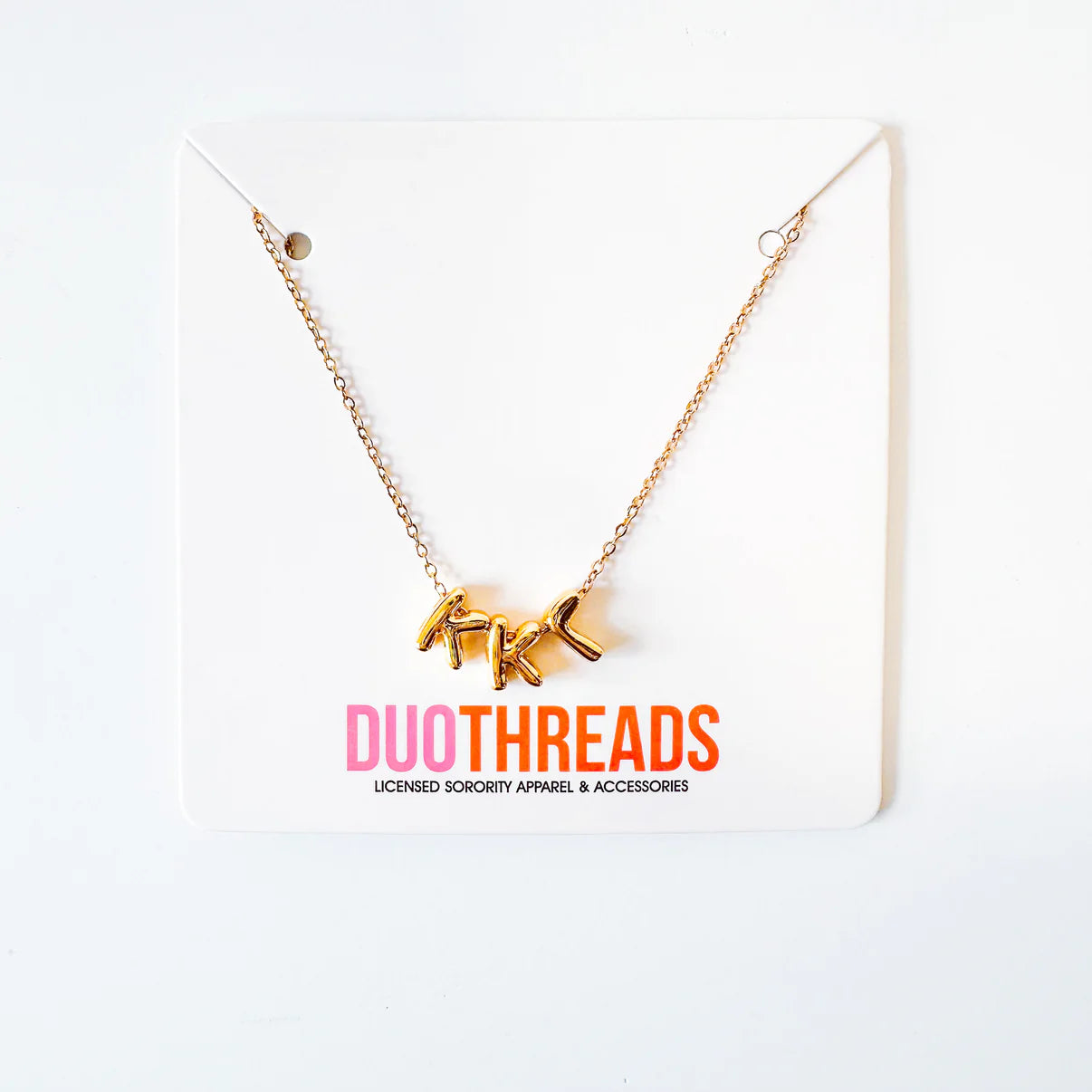 Greek Bubble Letter Necklace