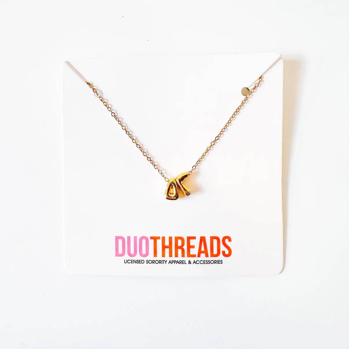Greek Bubble Letter Necklace