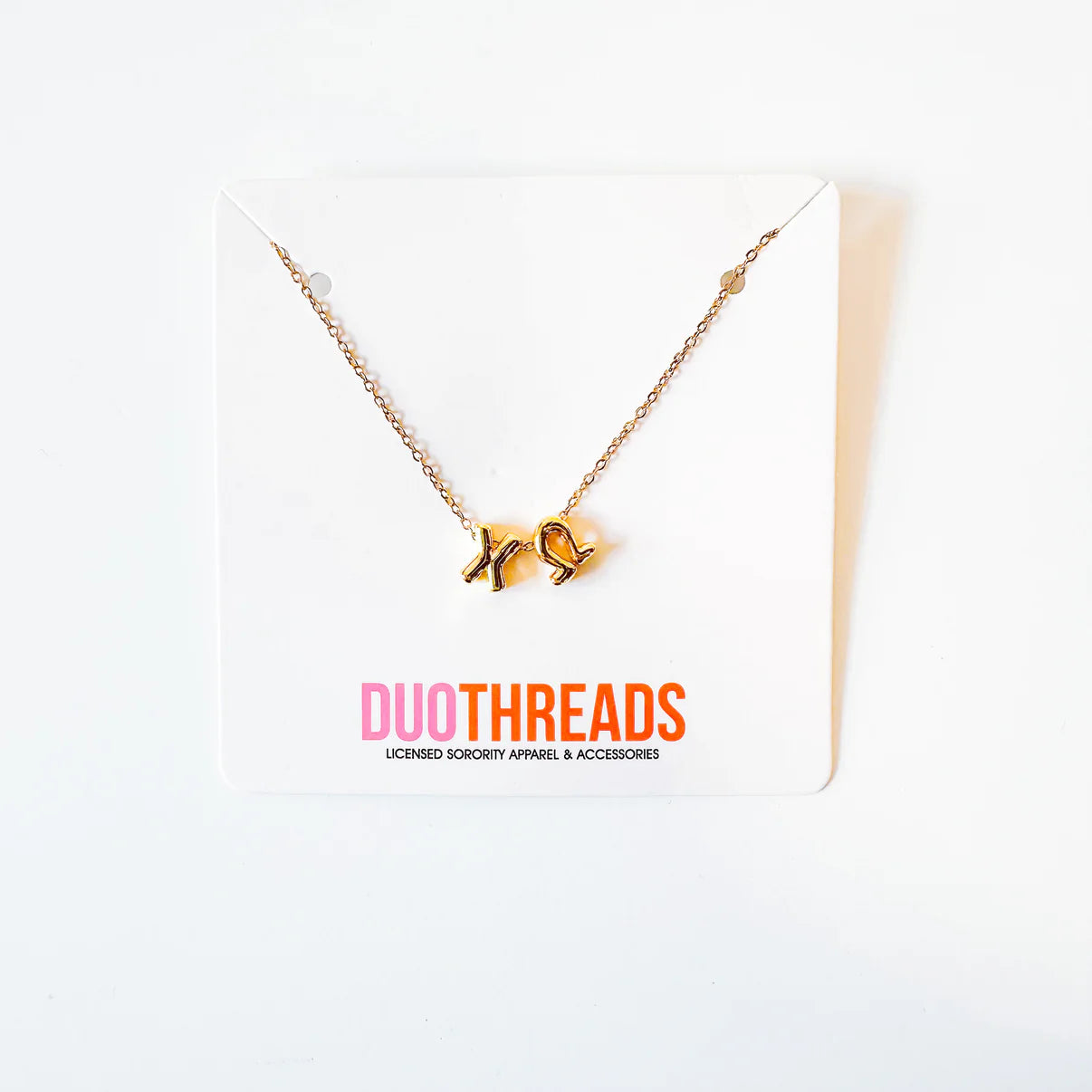 Greek Bubble Letter Necklace