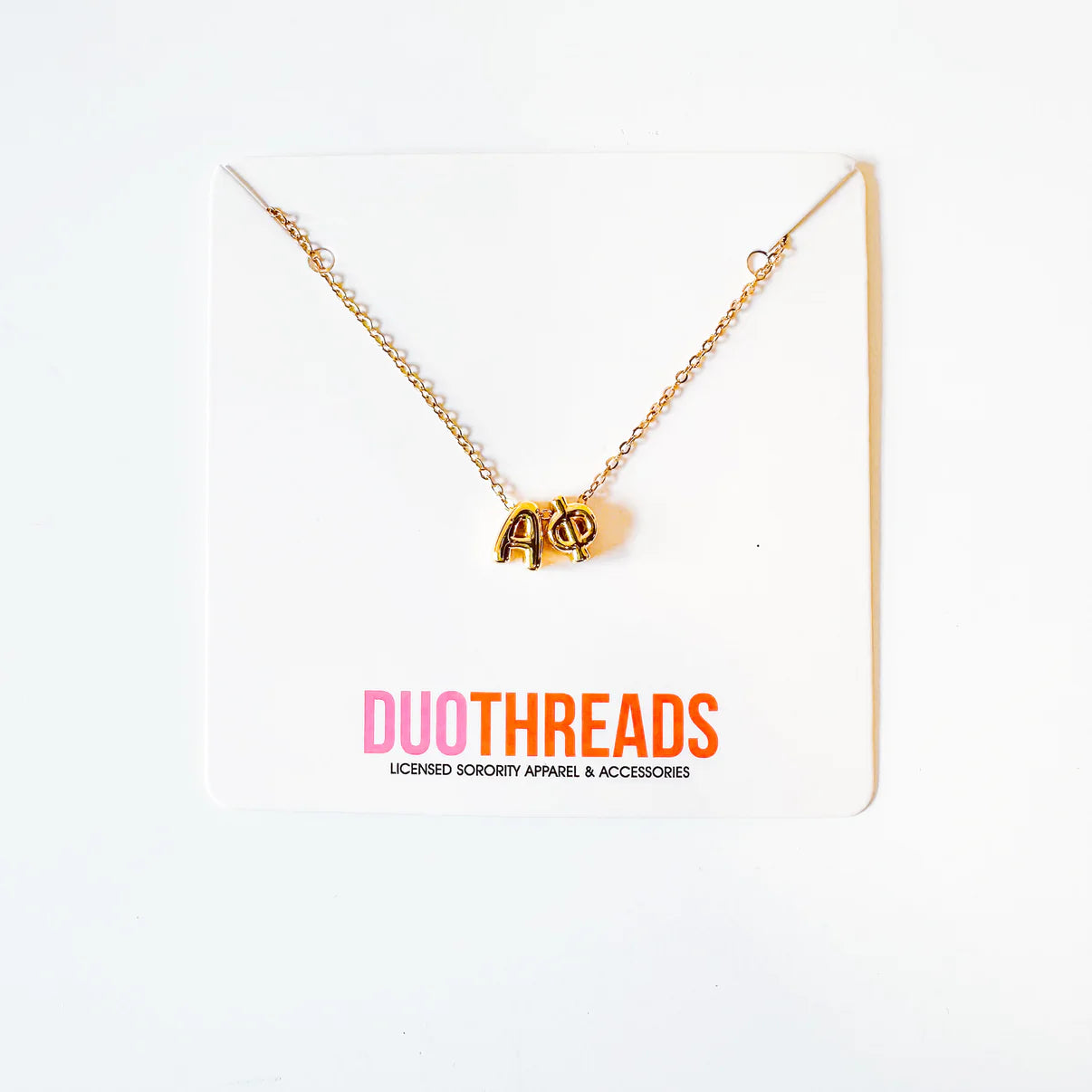 Greek Bubble Letter Necklace