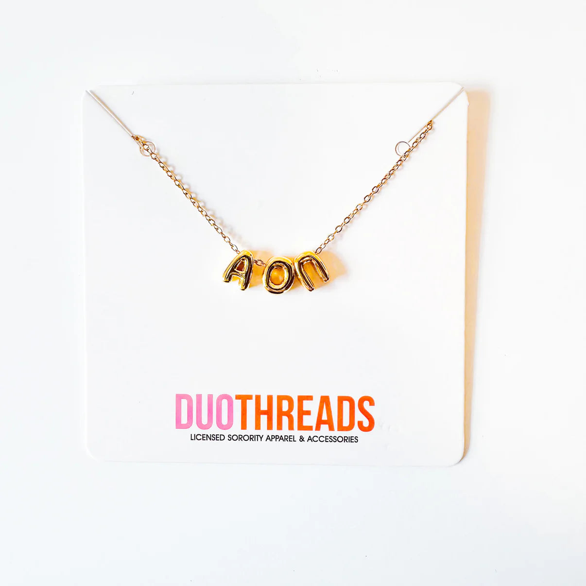 Greek Bubble Letter Necklace