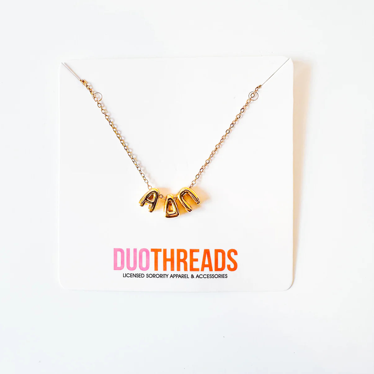 Greek Bubble Letter Necklace