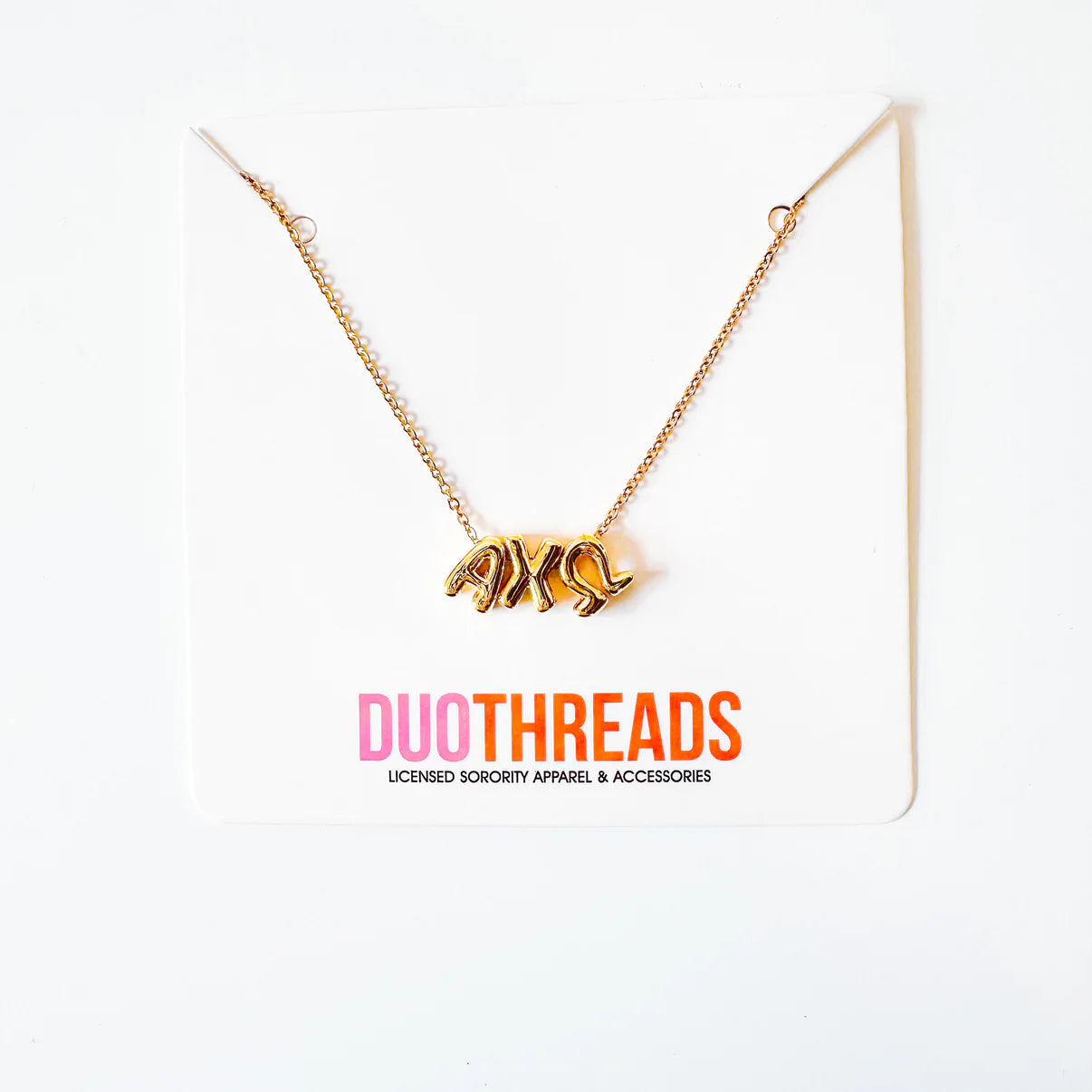 Greek Bubble Letter Necklace