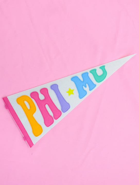 Greek Rainbow Pennant Flag