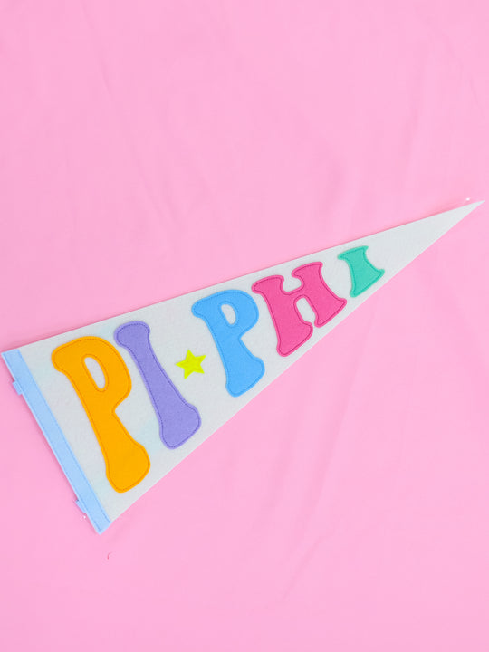 Greek Rainbow Pennant Flag