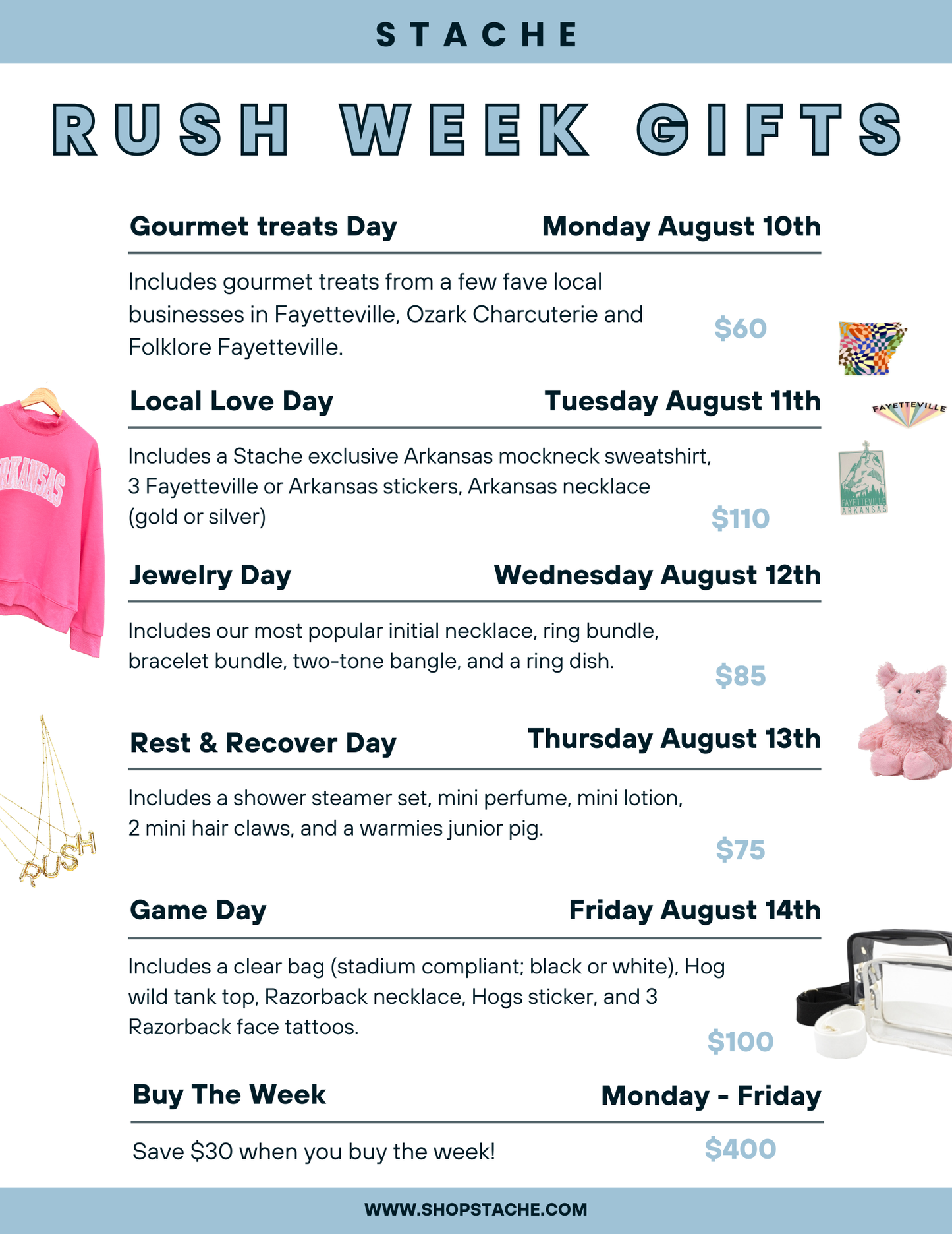 Rush Week Daily Gifts
