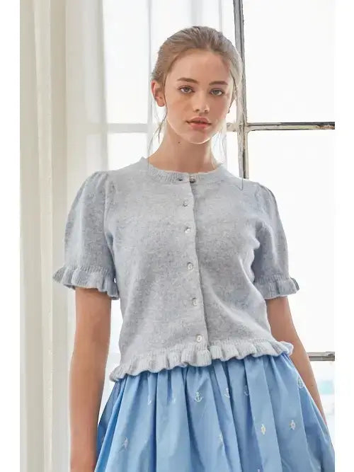 Phoebe Puff Short Sleeve Cardigan
