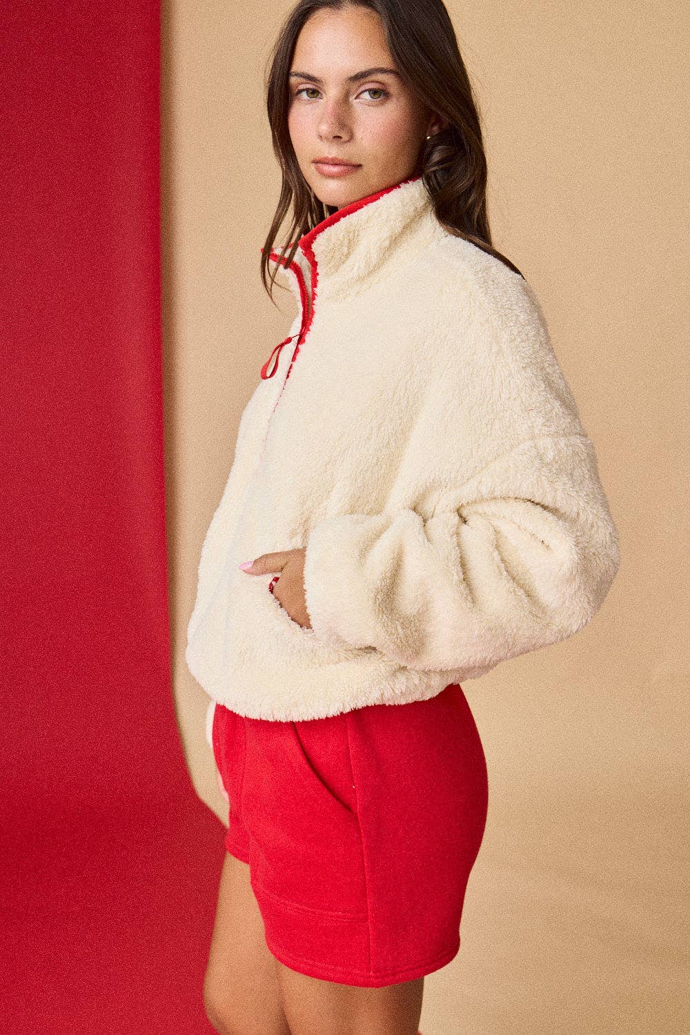 HALF ZIP UP SWEATER