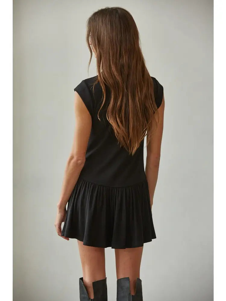 Mock Neck Mini Dress