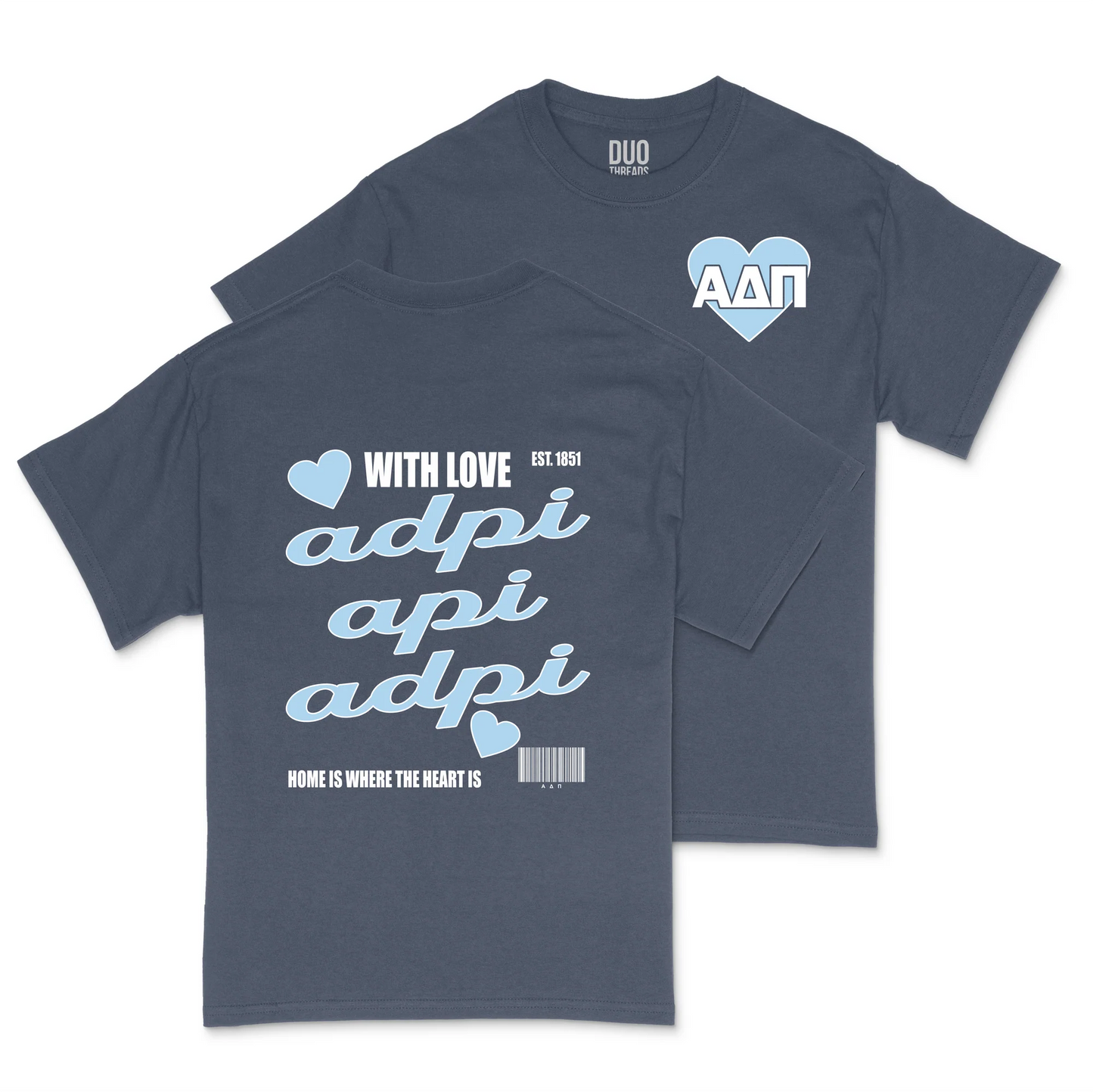 Home Is Where The Heart Is Greek Tee