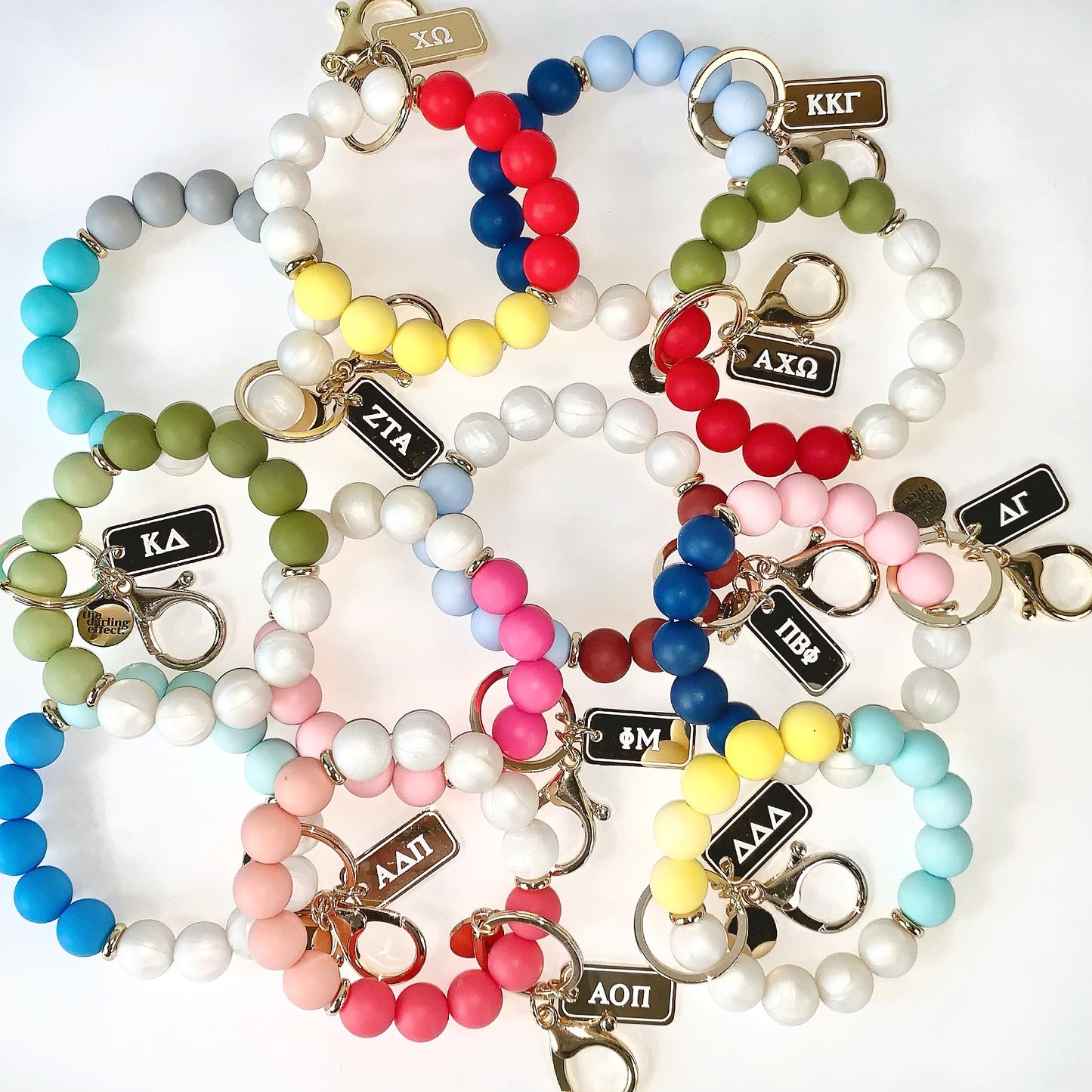Greek Hands-Free Keychain Wristlet