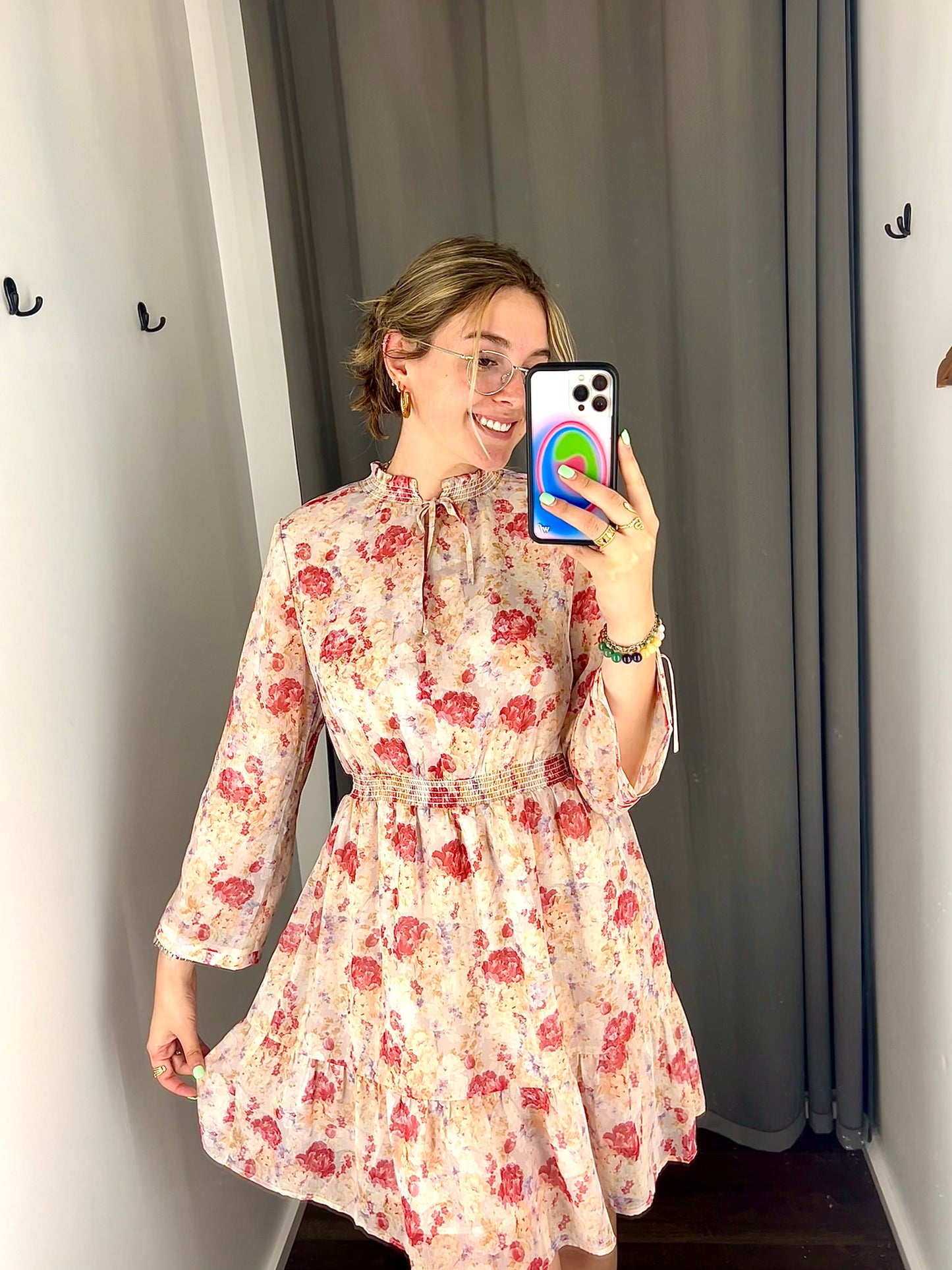 Elizabeth Blooming Floral 7/8 Sleeve Dress