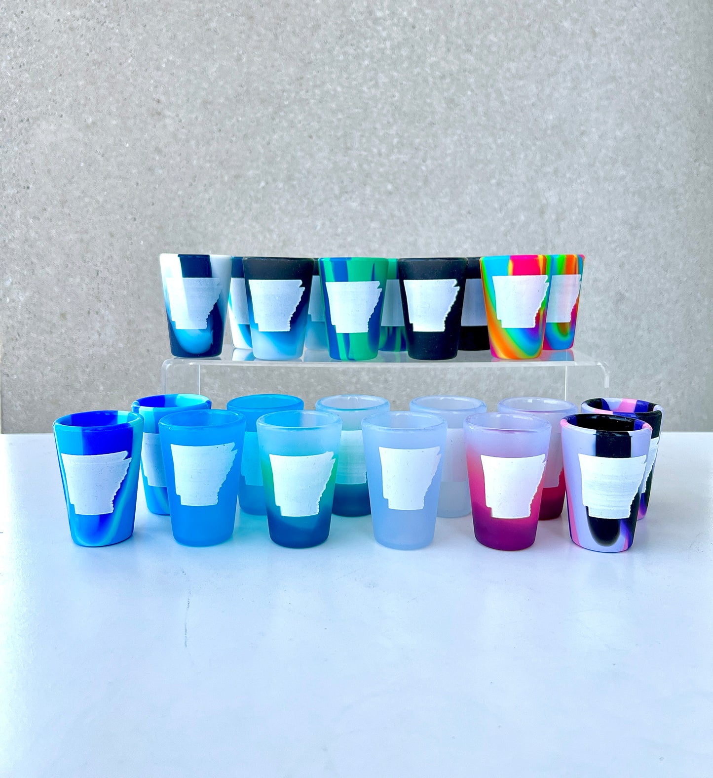 Silipint Arkansas Shot Glasses