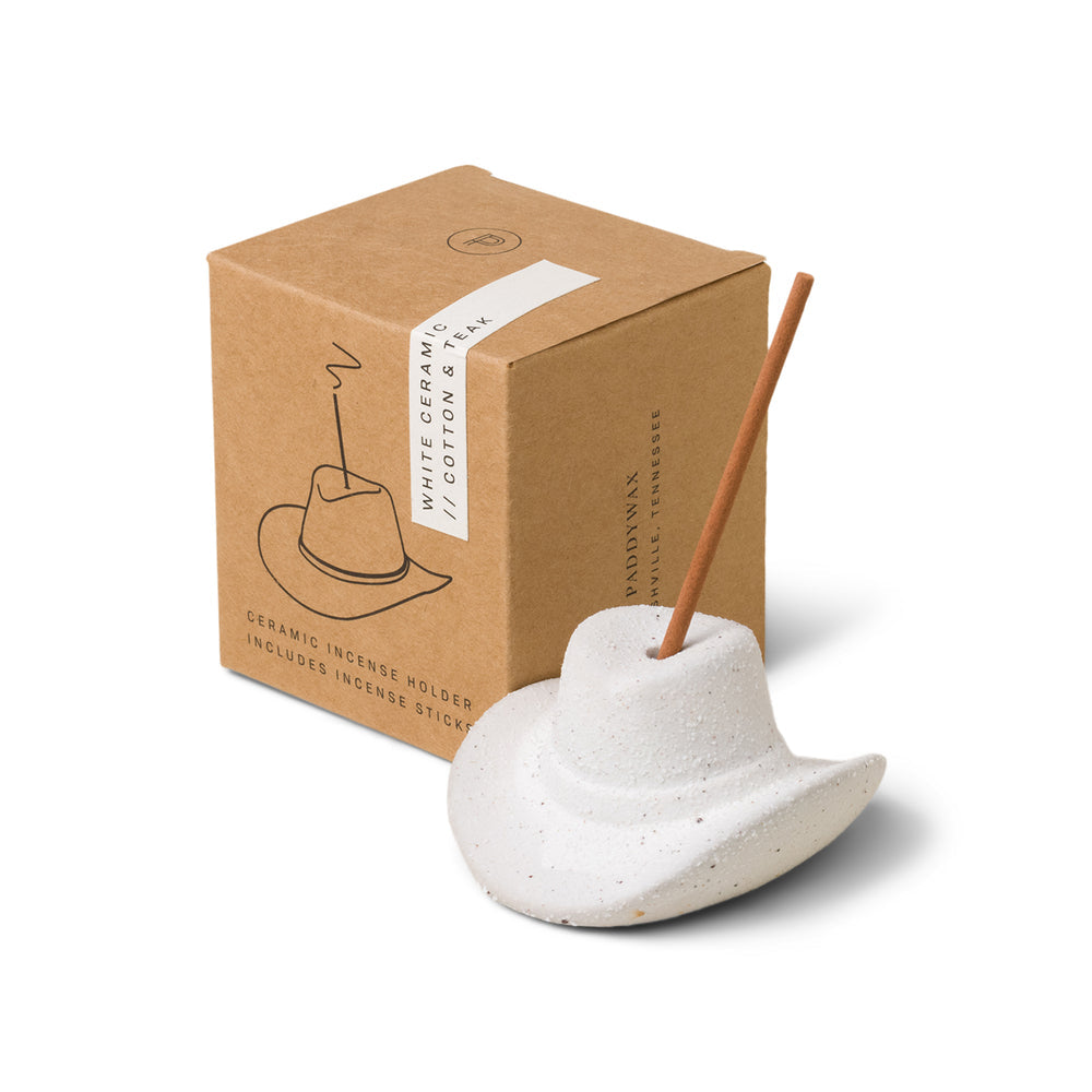Ceramic Cowboy Hat Incense Holder