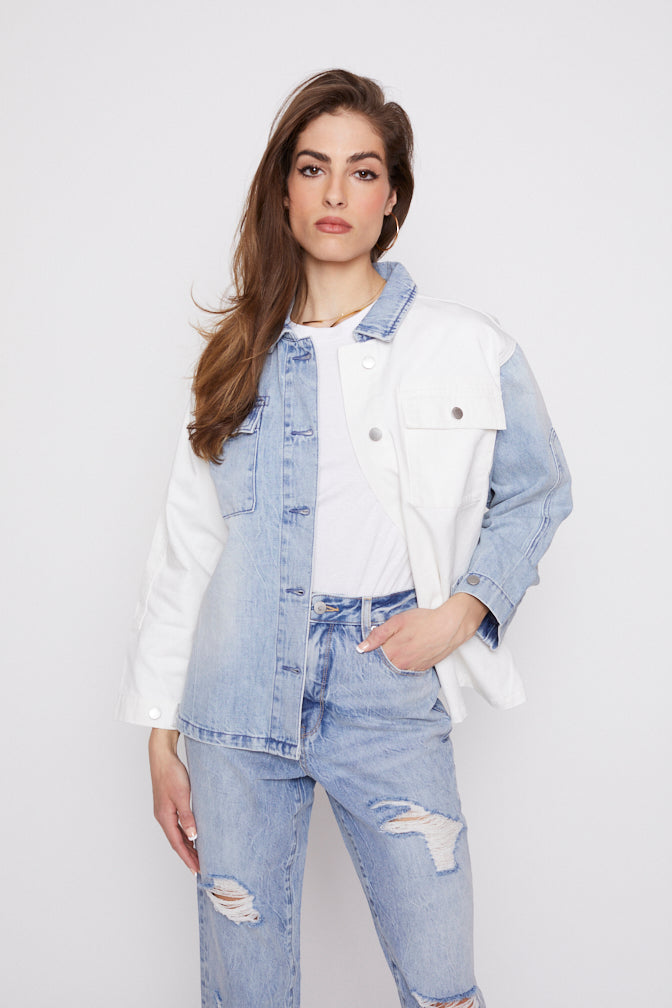 Denim Mix Shacket