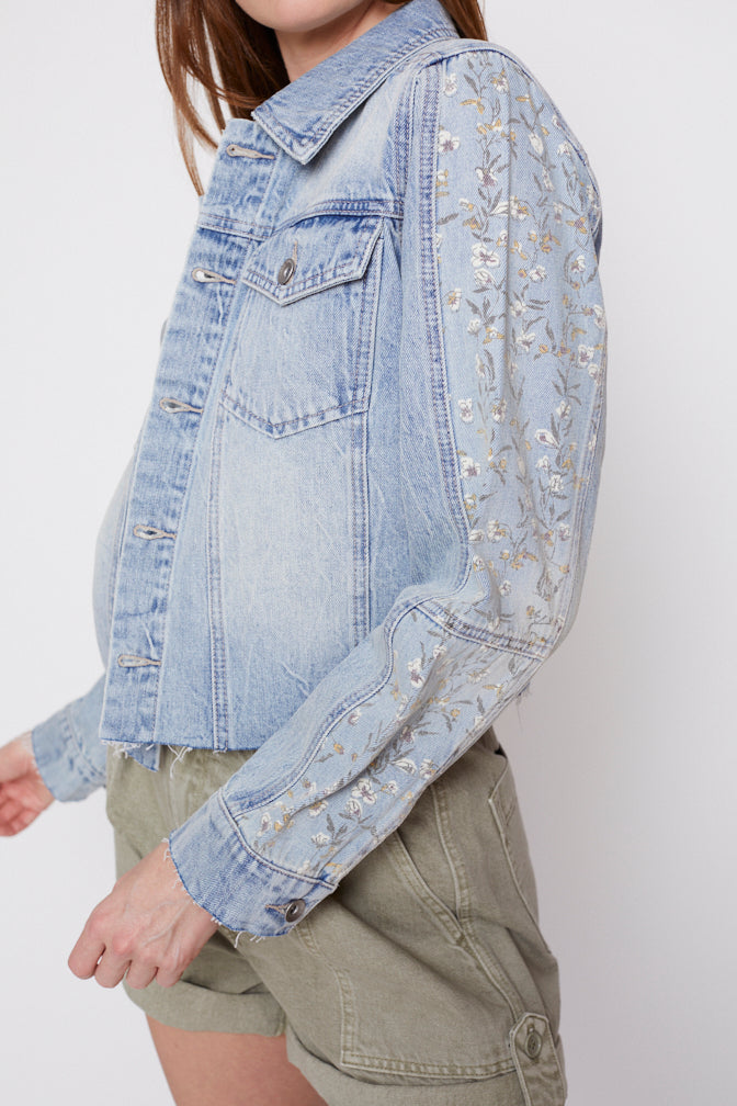 Ditsy Cut Off Jacket